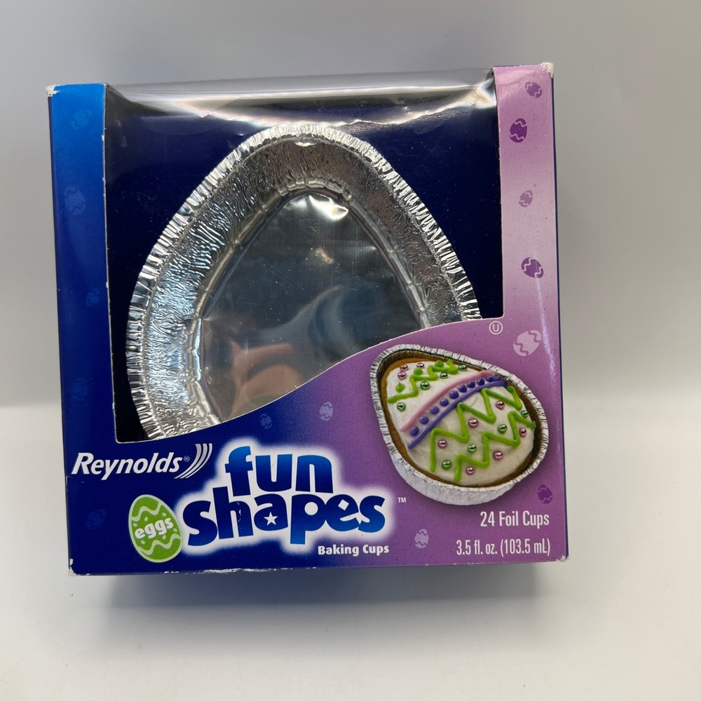 Reynolds Fun Shapes Baking Cups Egg Shape New Old Stock 2006 Jello Baking Y2K